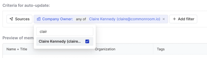 Auto-update contact status by setting criteria