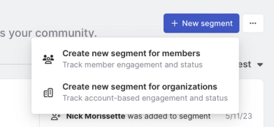 Create a new segment for members engaging on LinkedIn
