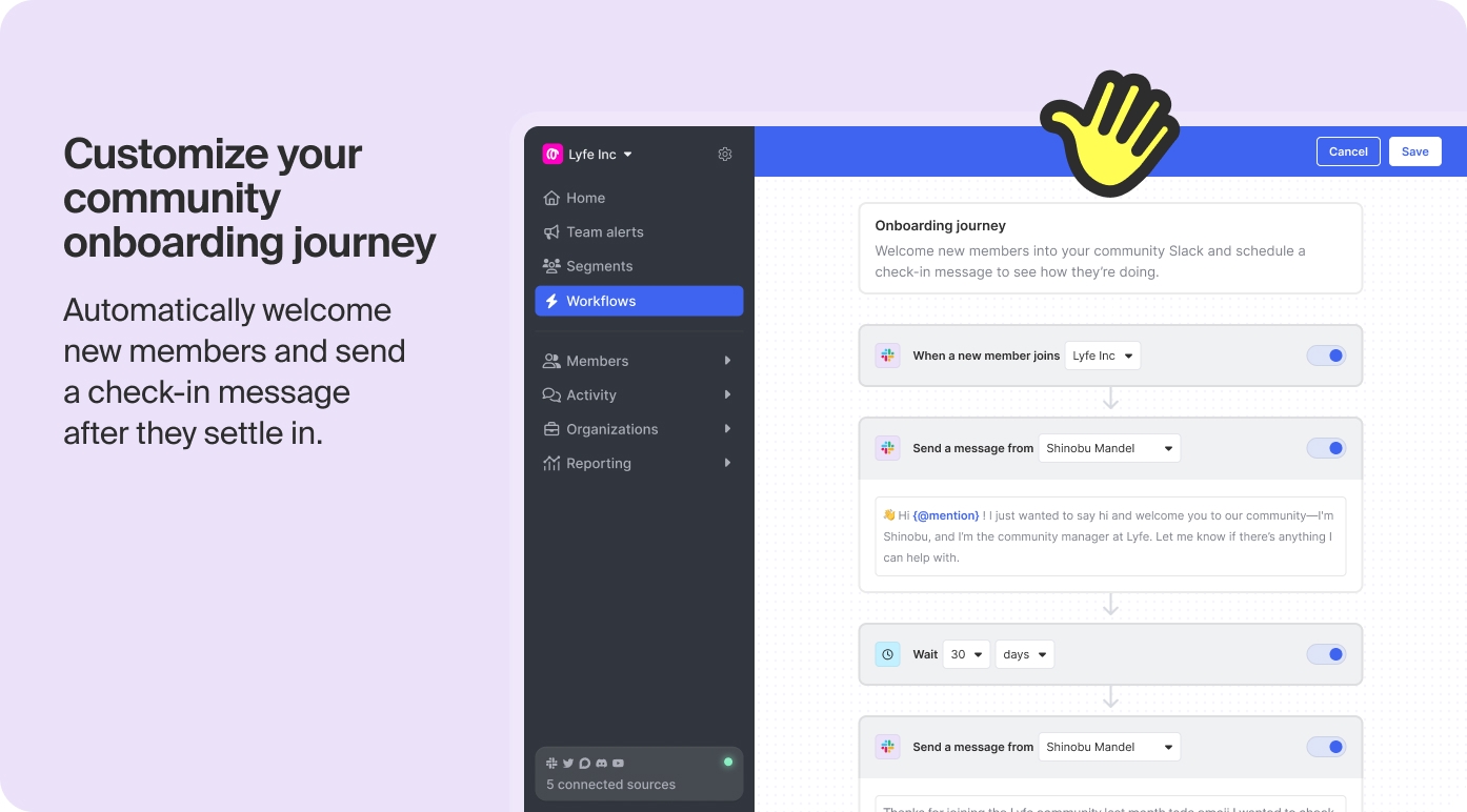 Customize your community onboarding journey