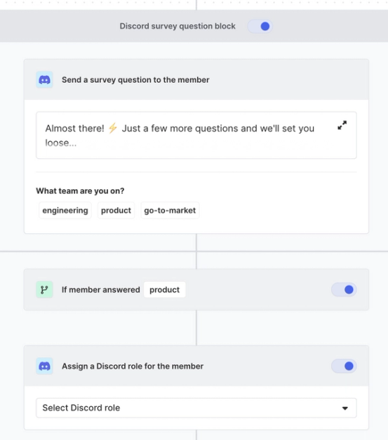 Route members based on survey answers