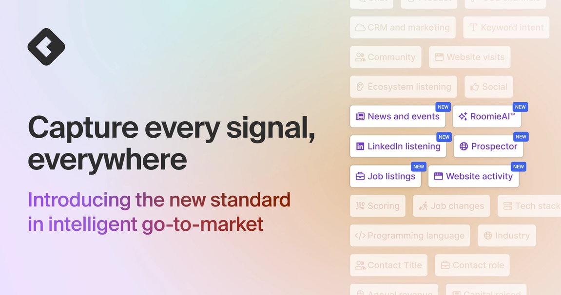 Blog title card with title: "Capture every signal, everywhere: introducing the new standard in intelligent go-to-market"