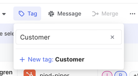 Create a new tag