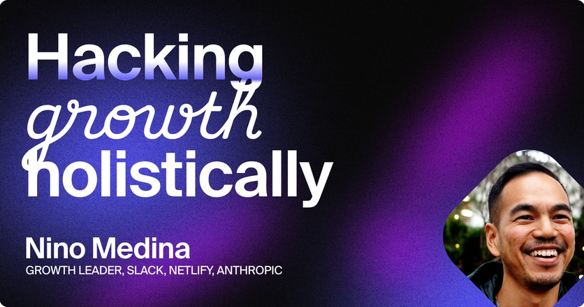 Blog title card with title: "Hacking growth holistically"
