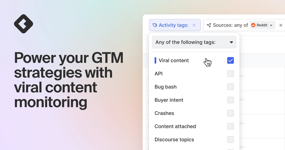 Blog title card with title: "Power your GTM strategies with viral content monitoring"