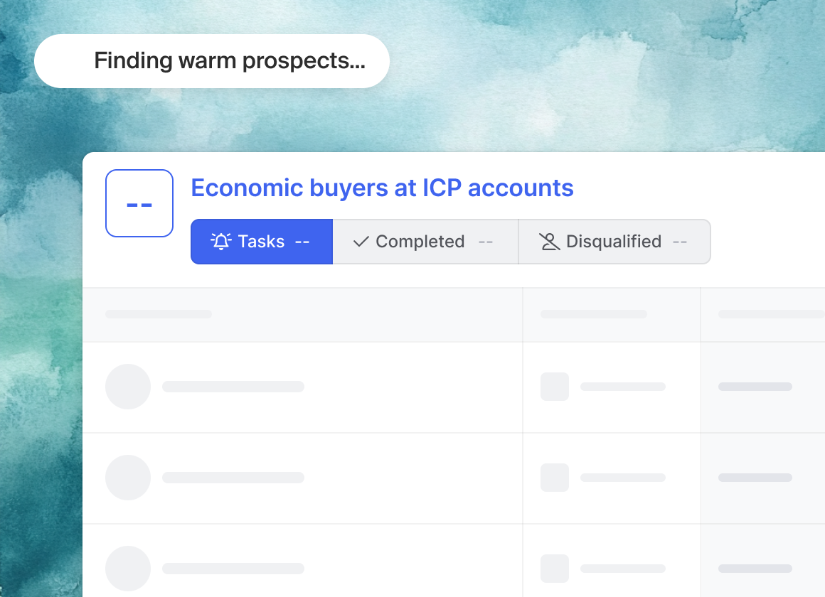 Finding warm prospects...