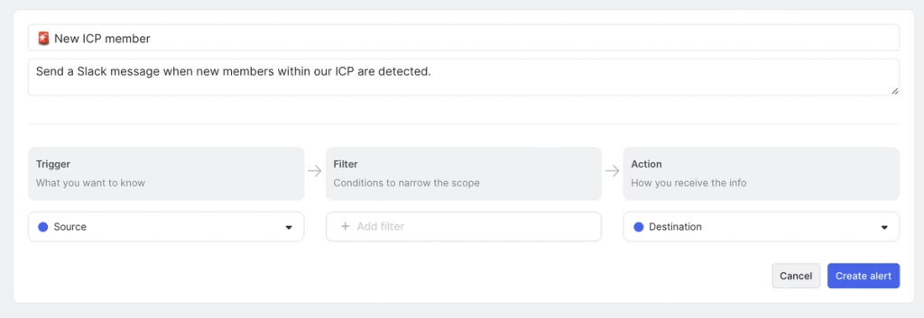 Add a name and description to team alerts