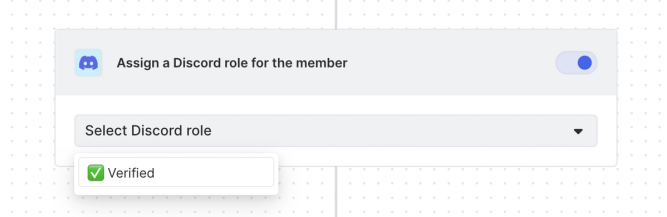 Assign a Discord role