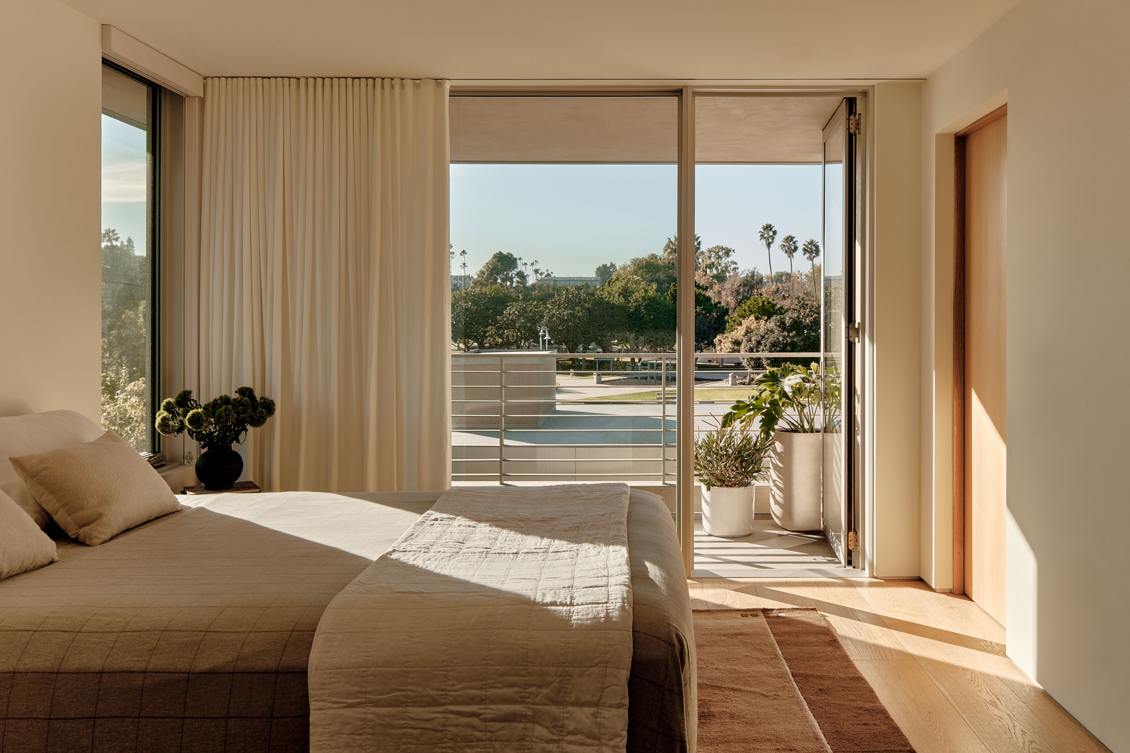 Guest suite overlooks views of the park