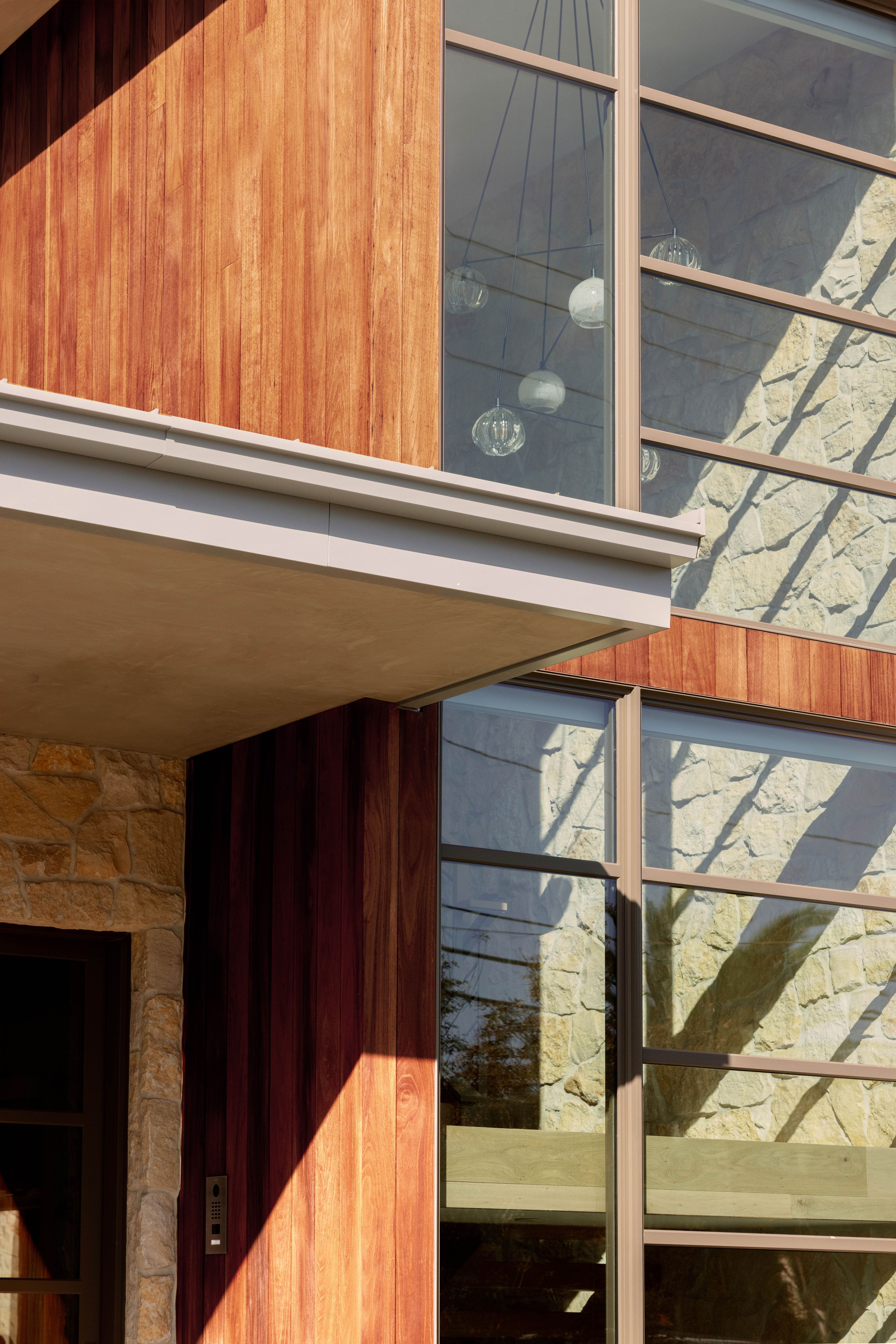 Southern light through the stair tower at the front entry
