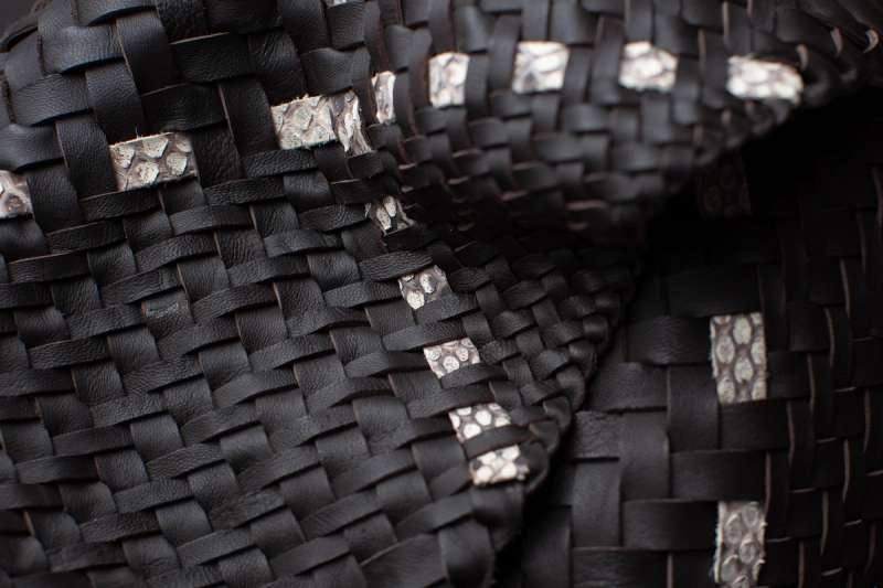 Black Python Clutch