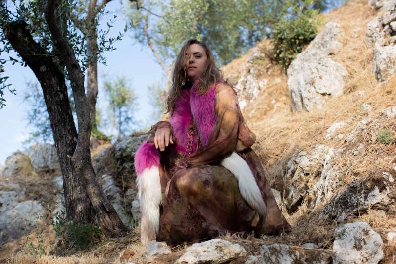 Pink & White Fox Scarf