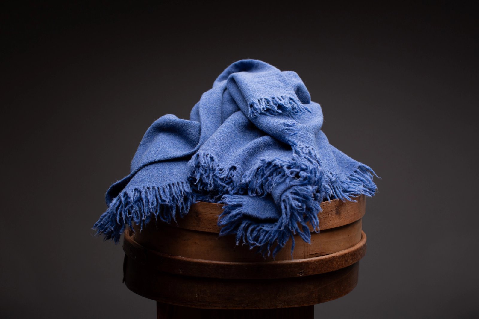 Blue Wool Scarf