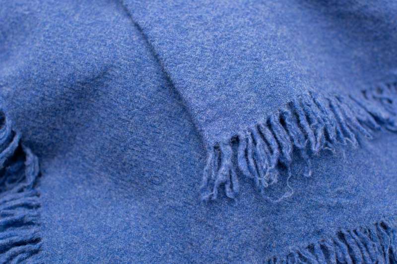 Blue Wool Scarf