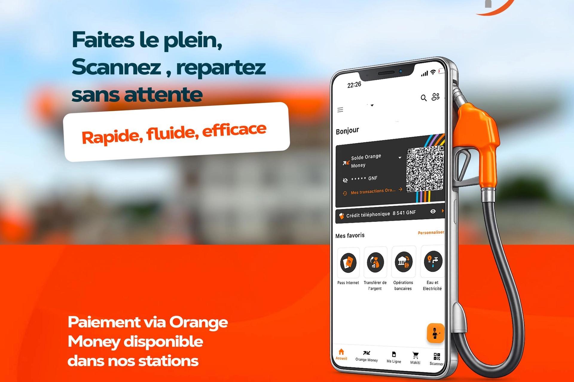 Paiment possible via Orange money