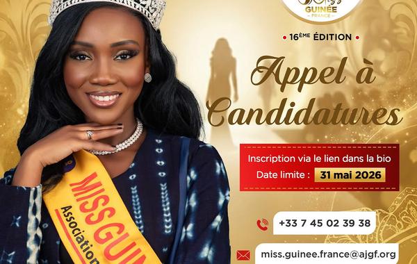 Couronne de Miss et jeunes femmes guinéennes rayonnantes lors de l'élection Miss Guinée France.