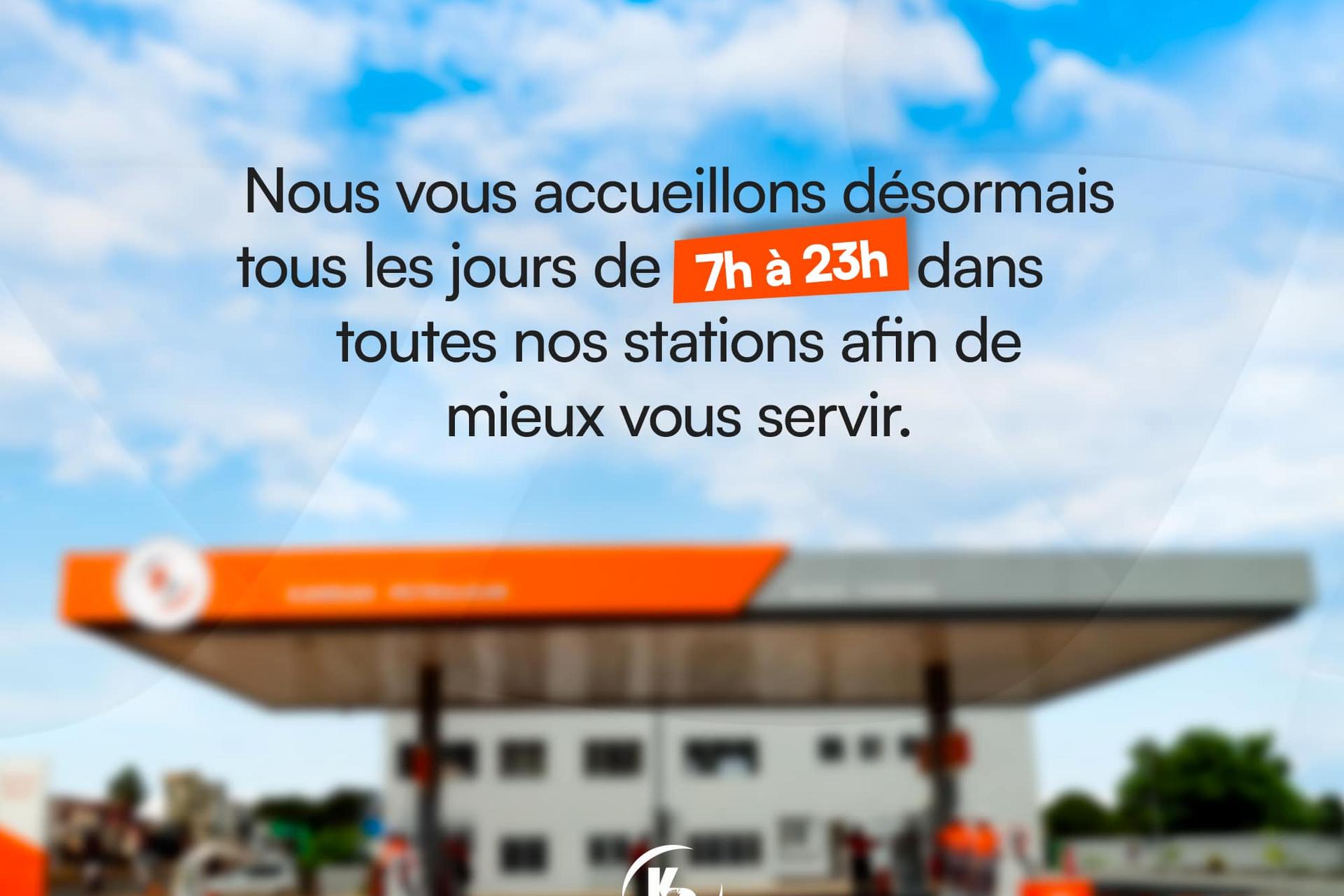 KP vous accueil tout les jours de 7h a 23h
