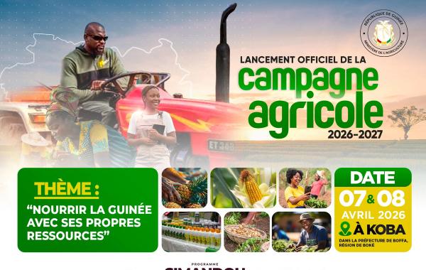 Lancement de la campagne agricole 2026-2027 à Koba en Guinée avec des acteurs du secteur agricole