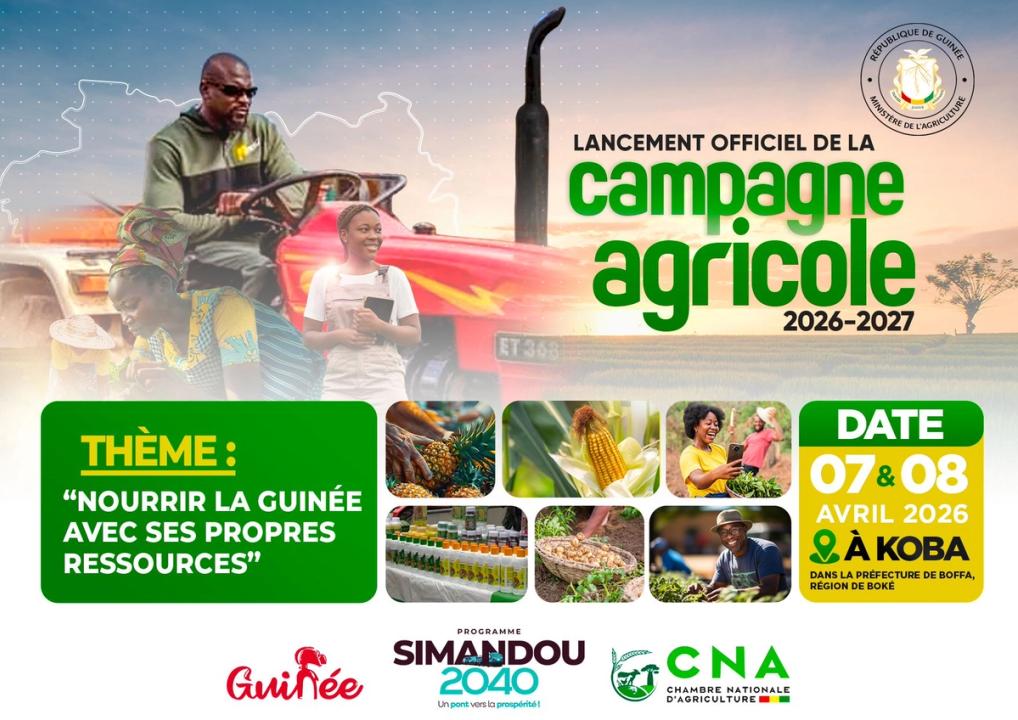 Lancement de la campagne agricole 2026-2027 à Koba en Guinée avec des acteurs du secteur agricole