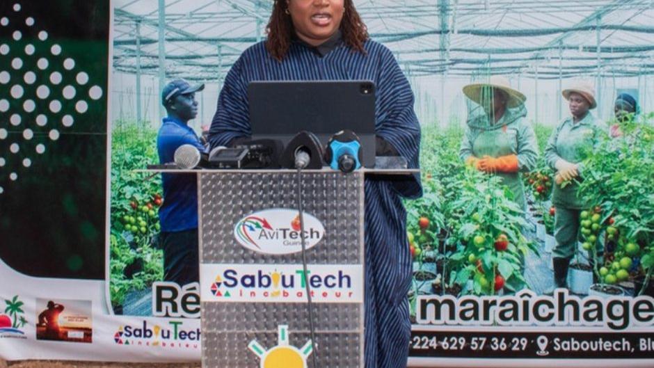 Femmes en formation à l’agriculture hydroponique sur l’île de Fotoba en Guinée