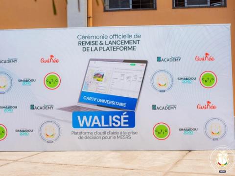 Lancement officiel de la plateforme WALISÉ à l’Université Gamal Abdel Nasser de Conakry par le MESRS