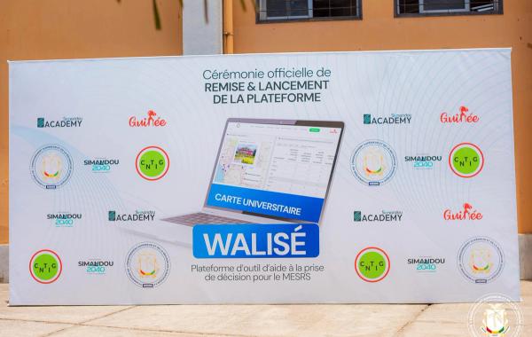 Lancement officiel de la plateforme WALISÉ à l’Université Gamal Abdel Nasser de Conakry par le MESRS