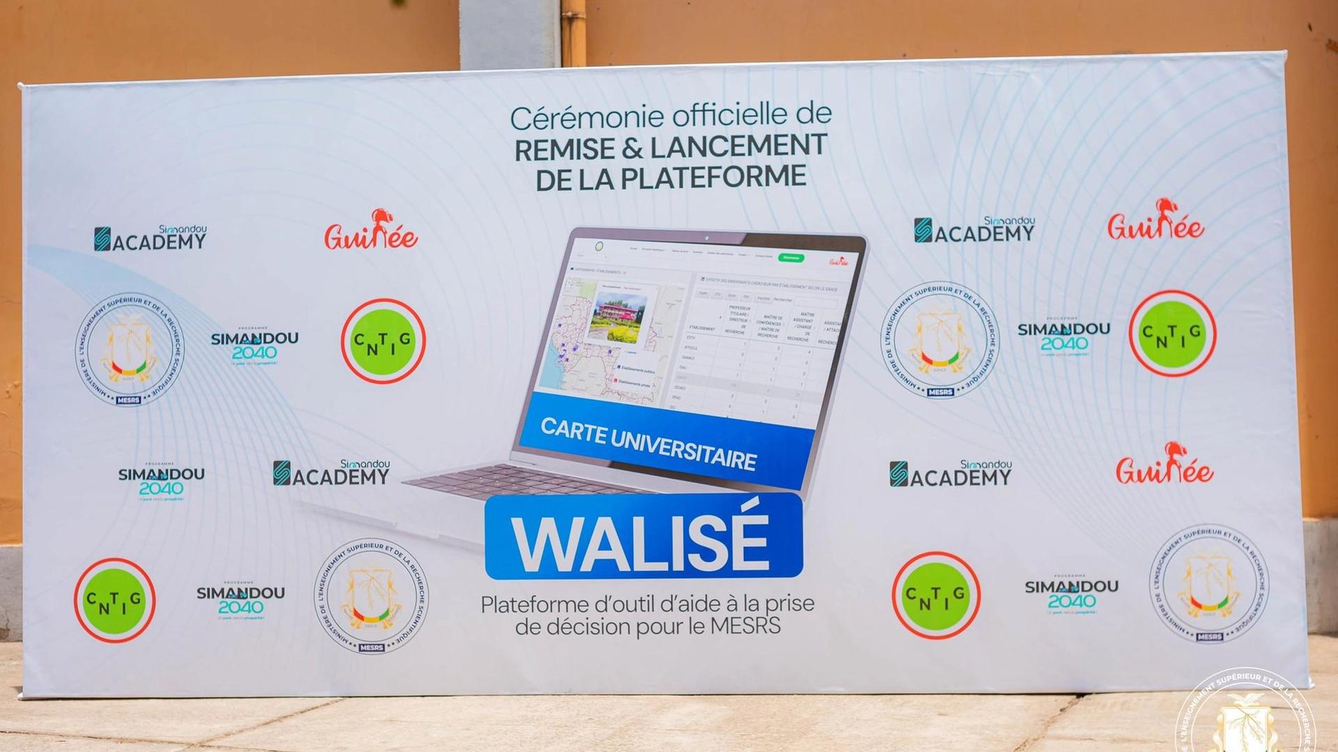 Lancement officiel de la plateforme WALISÉ à l’Université Gamal Abdel Nasser de Conakry par le MESRS