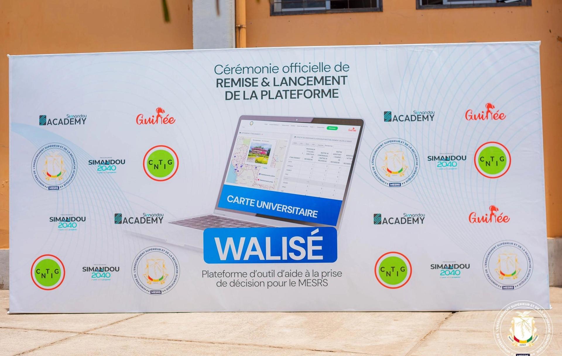 Lancement officiel de la plateforme WALISÉ à l’Université Gamal Abdel Nasser de Conakry par le MESRS