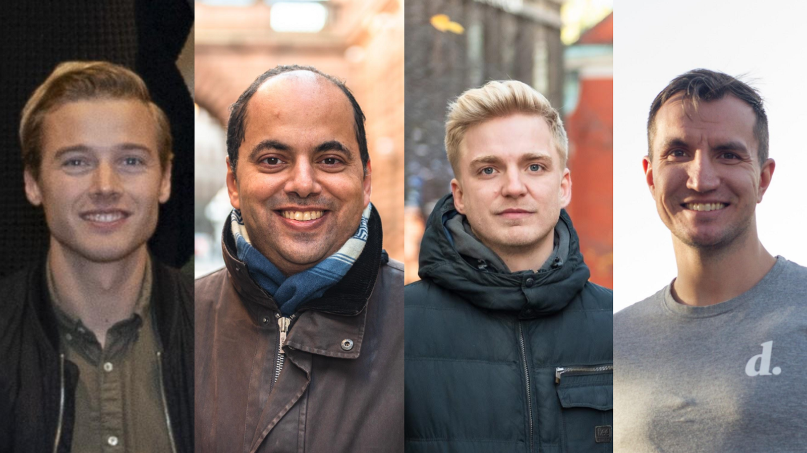 Image of CTO's Sameh EL-Ansary for Treyd, Alek Åström for Done  Cornelius Ruckman for Way and Johan Gustafsson for Insert Coin.