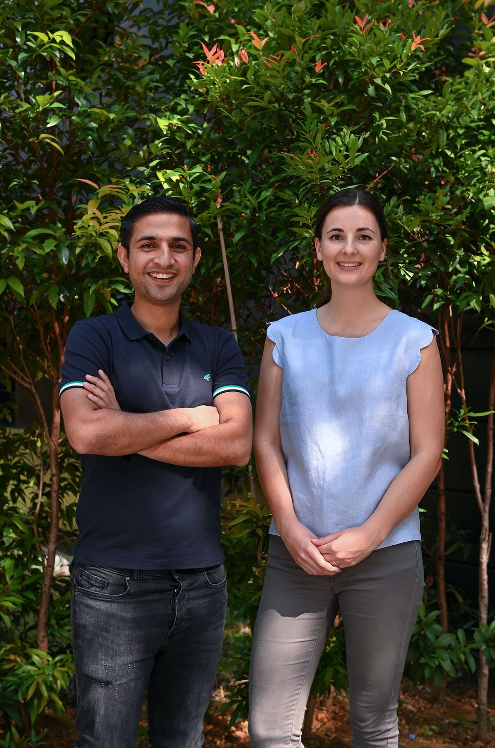 Capture CEO Josie Stoker and CTO Abdul Aziz with Greenery in the background