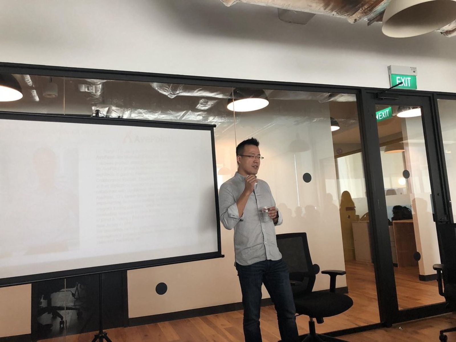 TJ Jiang, founder of Avepoint, sharing his startup journey in front of a group at Antler Singapore 