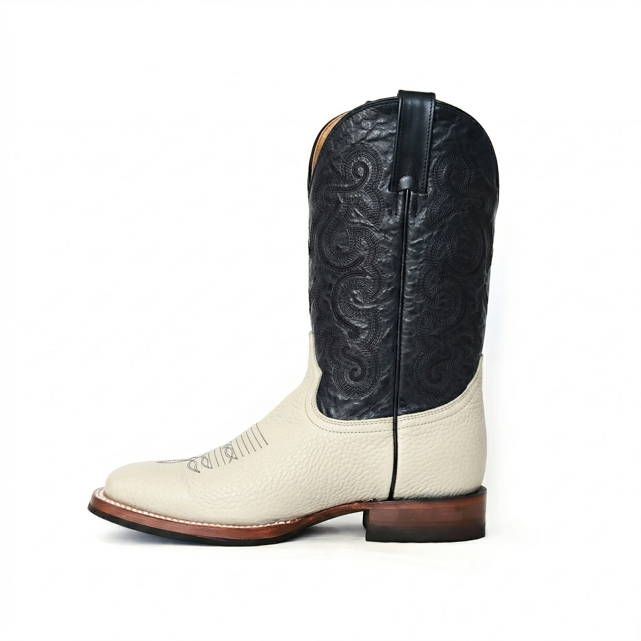 Western Boot with Tubo Castaña Black