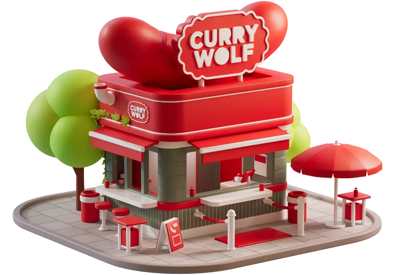 Curry Wolf Hero Animation