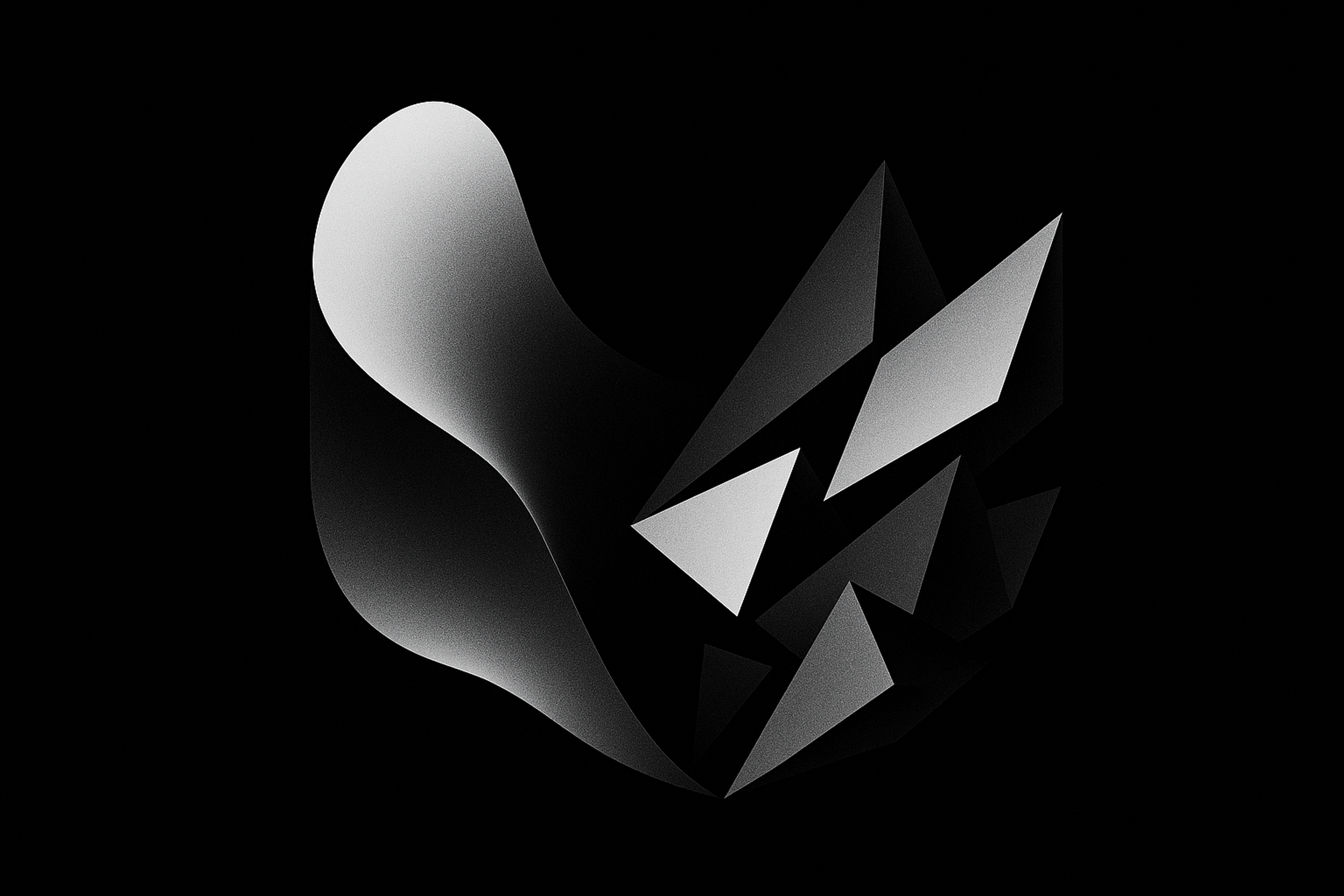 Smooth flowing geometric planes versus abrupt fragmented surfaces representing chunking