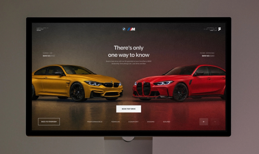 bmw ui screen before booking
