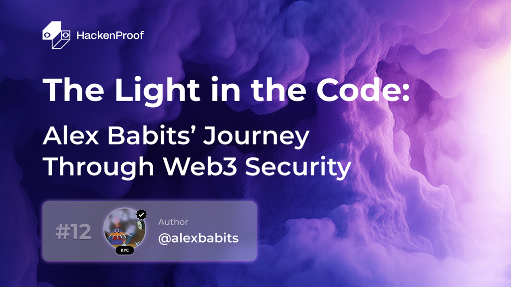 Alex Babits — Web3 security researcher and HackenProof contributor exploring on-chain privacy and cryptography.