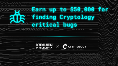 Cryptology has increased bounty to $50K for critical bugs. Security is a №1 priority