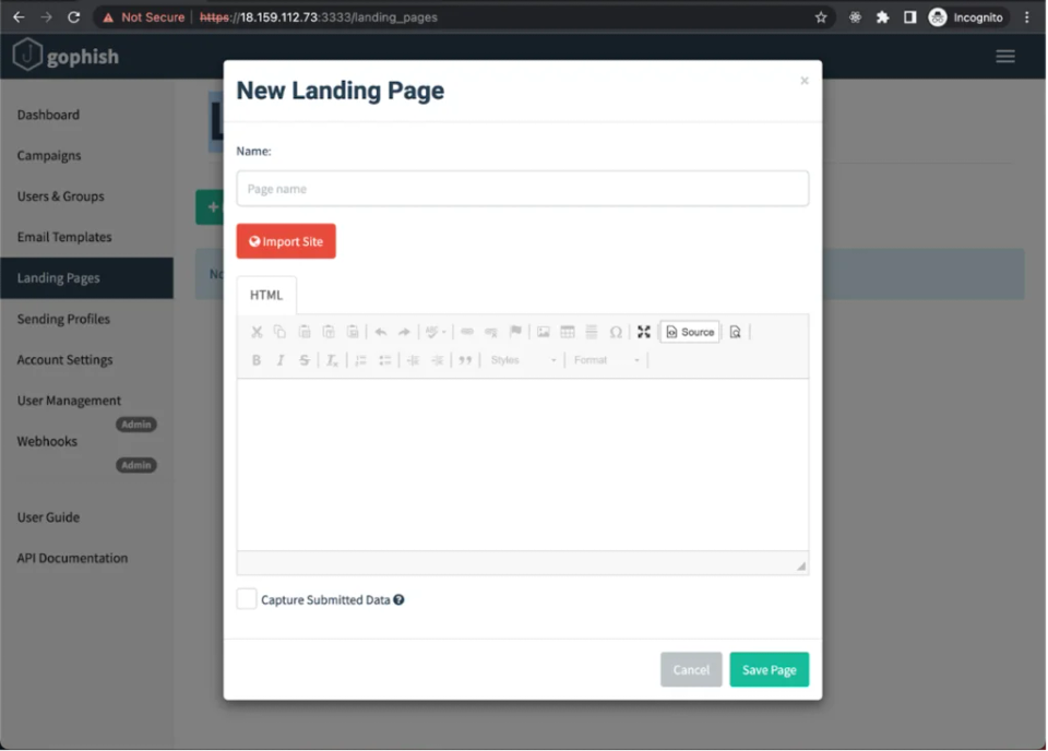 How to launch a phishing attack using Gophish