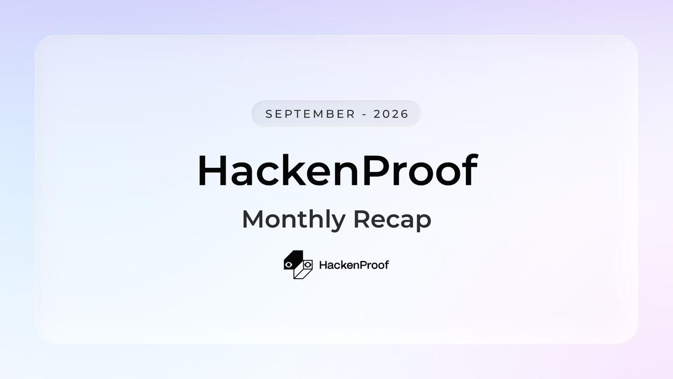 HackenProof Bug Bounty Payouts Recap: September 2026