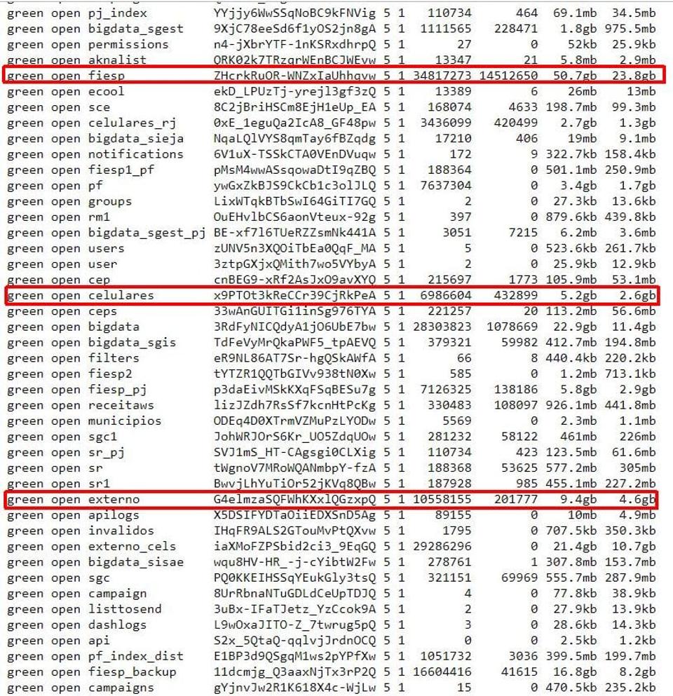 Brazilian personal data exposure