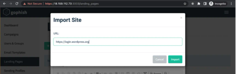 How to launch a phishing attack using Gophish