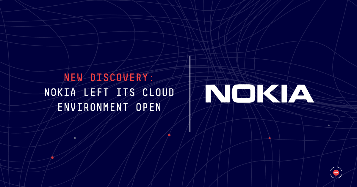 New Discovery: Nokia left its cloud environment open, config details exposed
