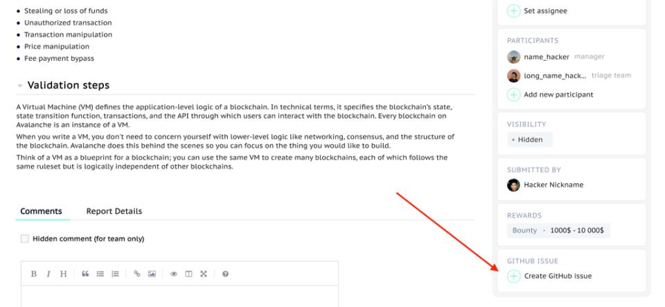 How to connect HackenProof with GitHub issue