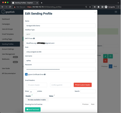 How to launch a phishing attack using Gophish