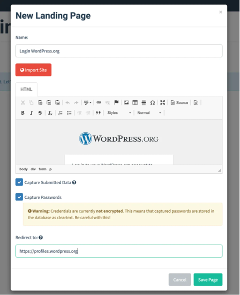 How to launch a phishing attack using Gophish