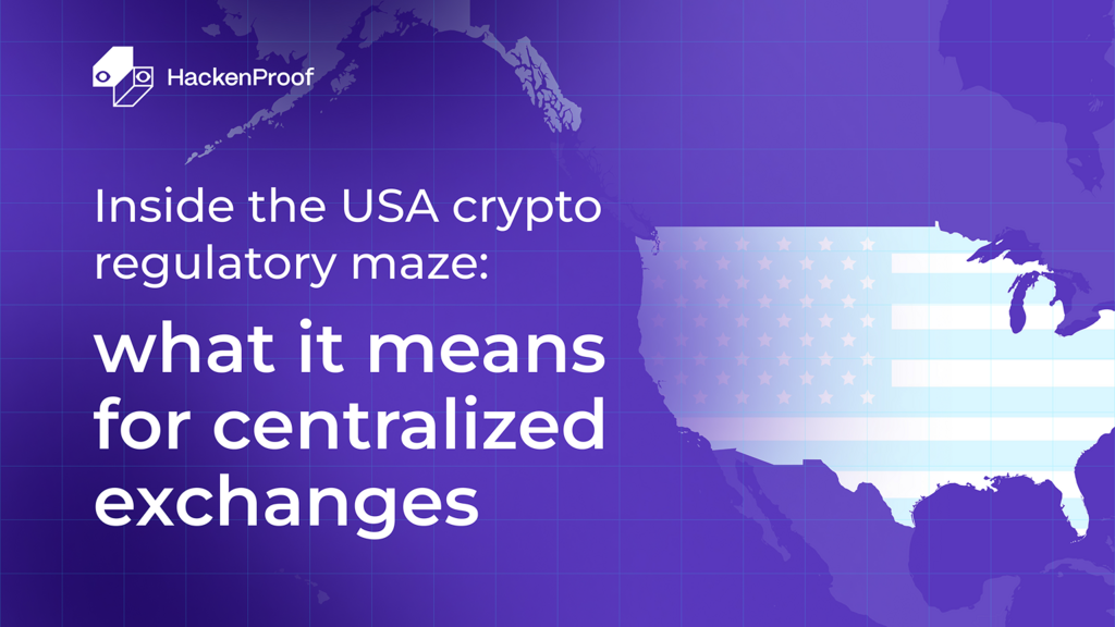 Map showing U.S. crypto regulations and their frameworks for centralized exchanges.