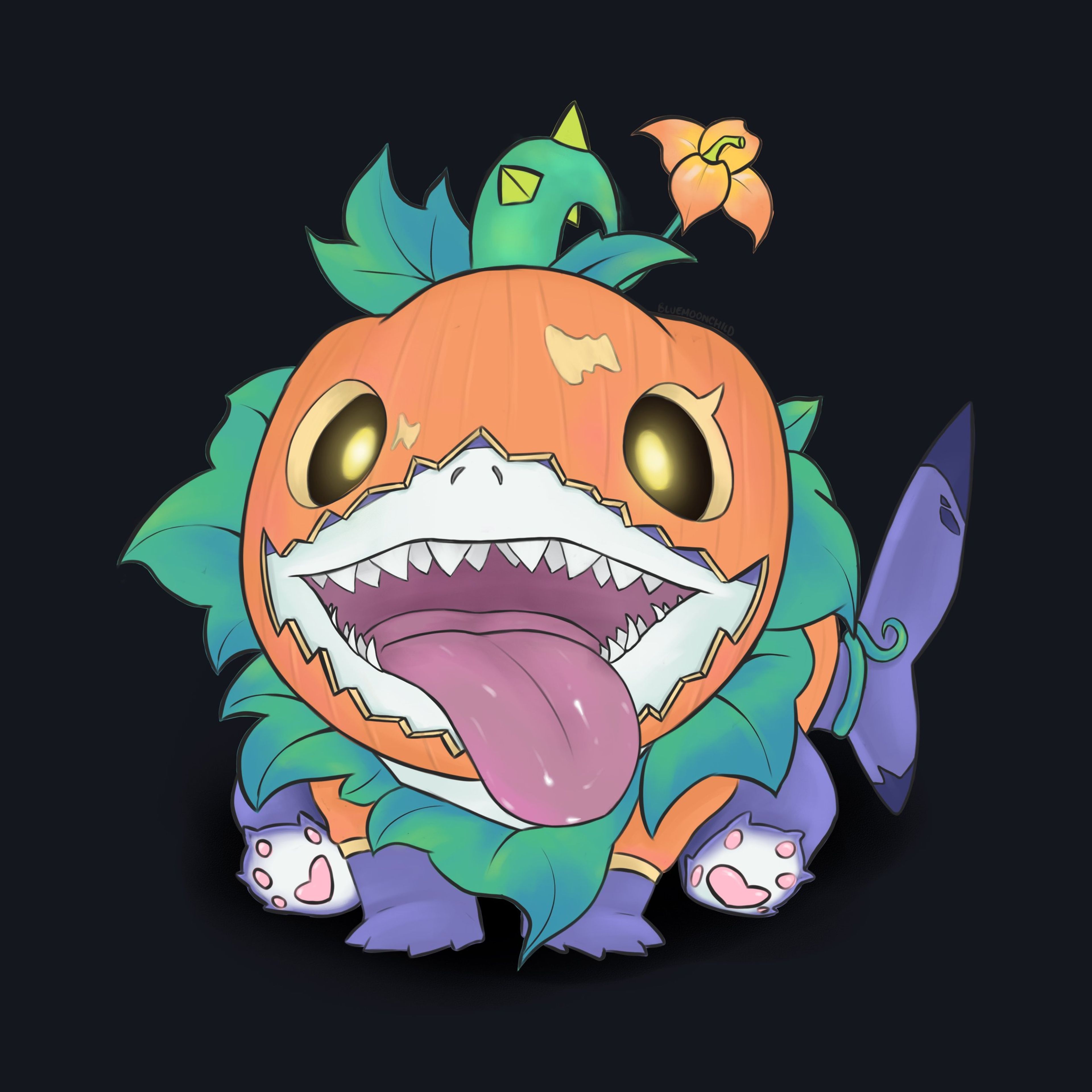 Spooky Jeff the Land Shark - Procreate - October 2025