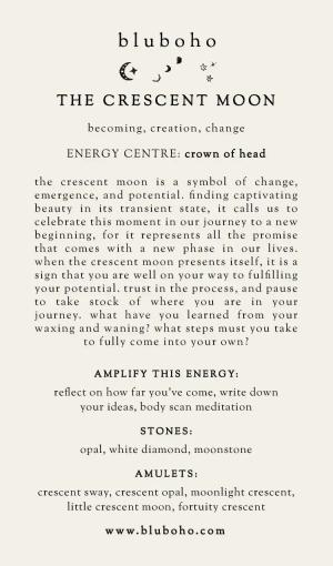 crescent moon cardback side