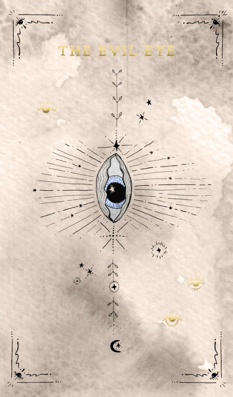 evil eye card front side