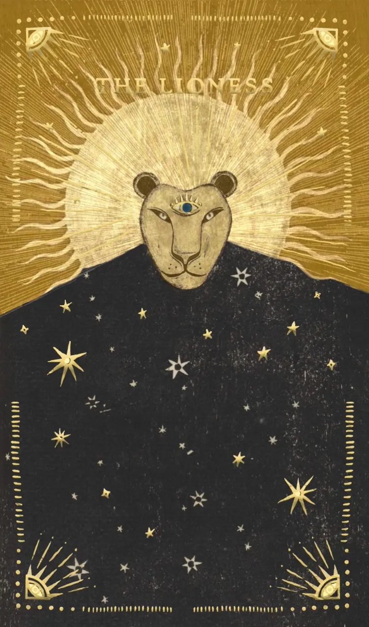 lioness card front side