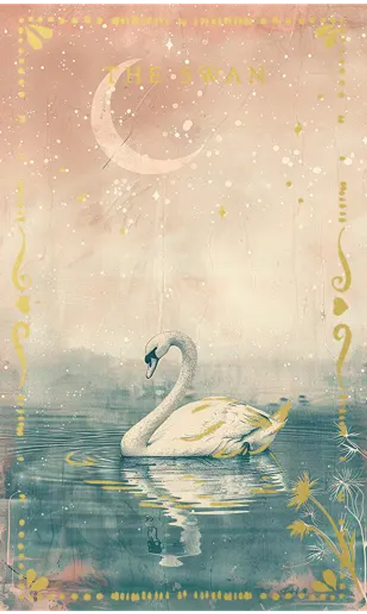 swan card front side